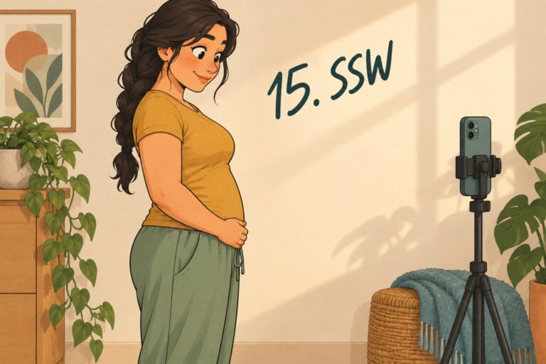 Illustration zur 15. Schwangerschaftswoche