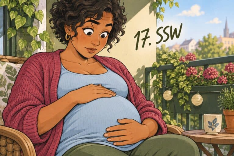 Illustration zur 17. Schwangerschaftswoche