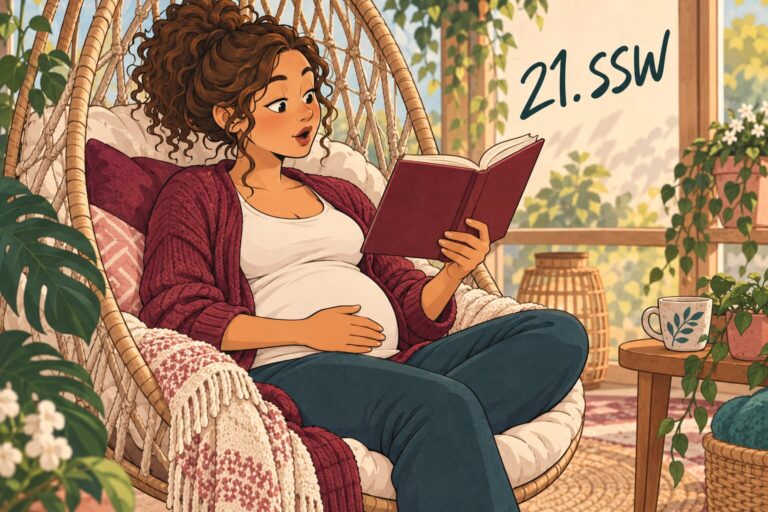 Illustration zur 21. Schwangerschaftswoche