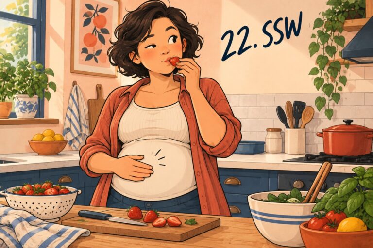Illustration zur 22. Schwangerschaftswoche