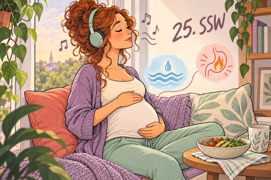 Illustration zur 25. Schwangerschaftswoche