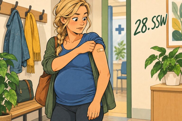 Illustration zur 28. Schwangerschaftswoche