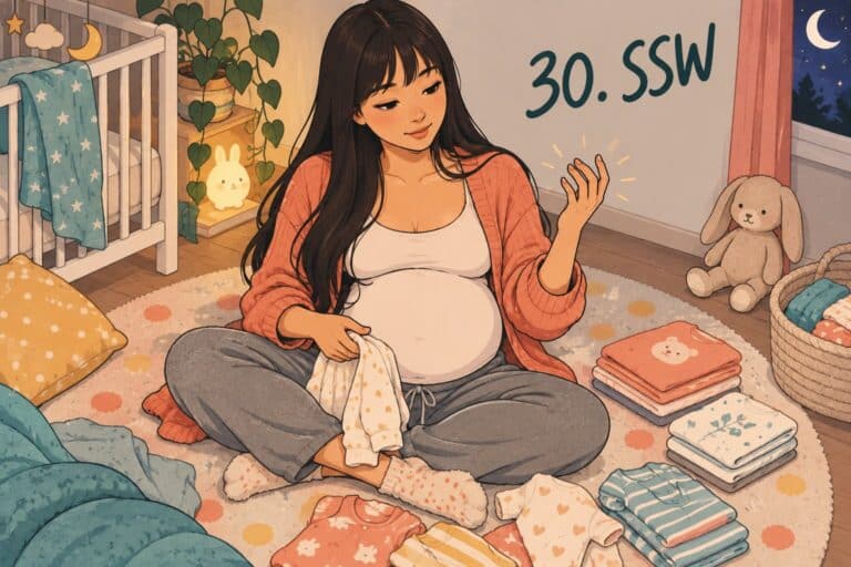 Illustration zur 30. Schwangerschaftswoche