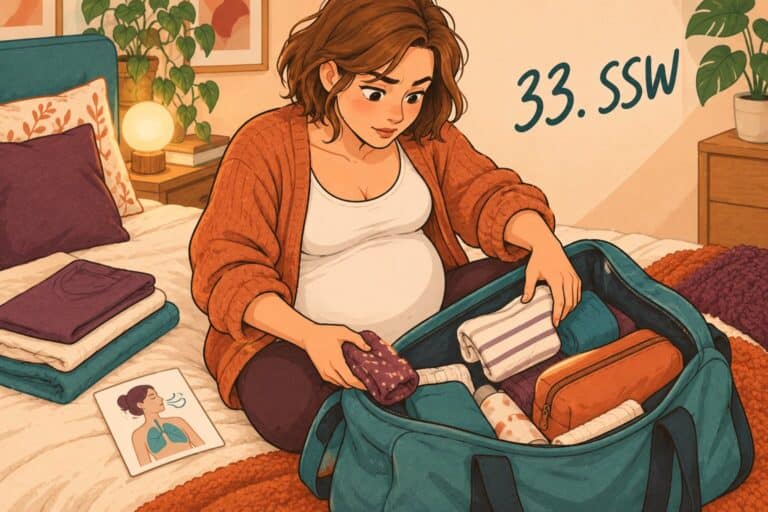 Illustration zur 33. Schwangerschaftswoche