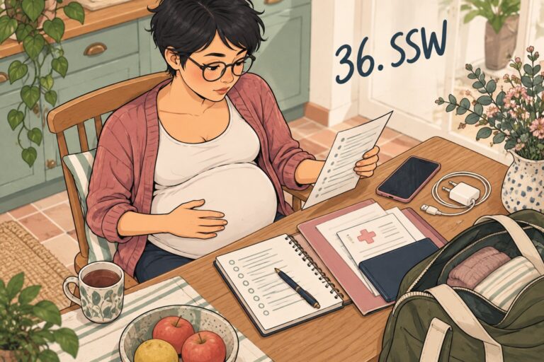 Illustration zur 36. Schwangerschaftswoche