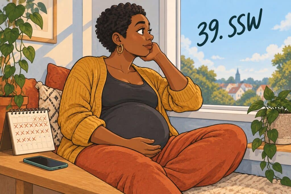 Illustration zur 39. Schwangerschaftswoche
