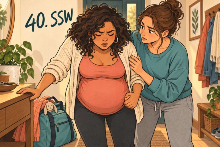 Illustration zur 40. Schwangerschaftswoche