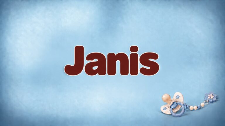 Namensbild zum Vornamen Janis mit Schnuller