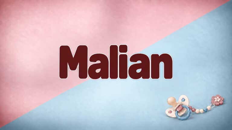 Malian auf dem originalen Babynamen-Hintergrund mit Schnuller