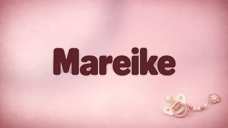 Mareike auf dem originalen Babynamen-Hintergrund mit Schnuller