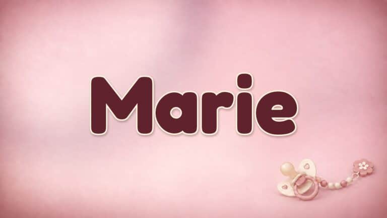 Vorname Marie auf dem altrosa Hintergrund der Babynamen-Serie