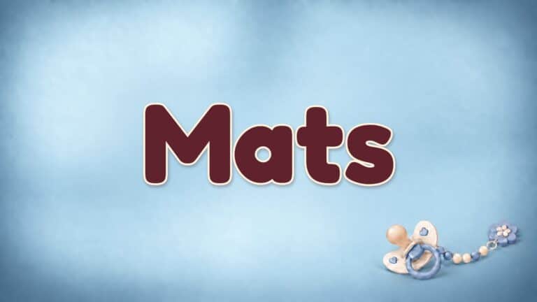 Vorname Mats auf dem blauen Hintergrund der Babynamen-Serie