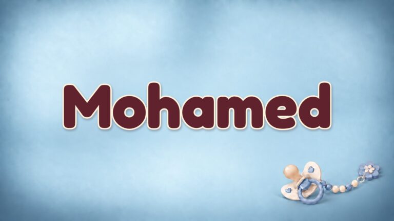 Vorname Mohamed auf dem blauen Hintergrund der Babynamen-Serie