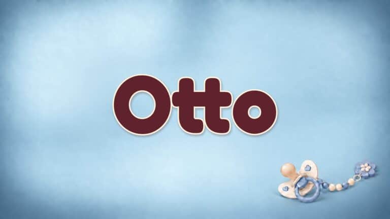 Vorname Otto auf dem blauen Hintergrund der Babynamen-Serie
