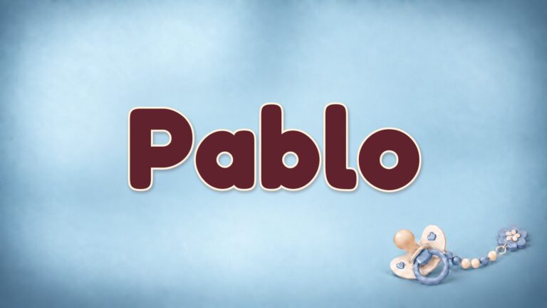 Vorname Pablo auf blauem Hintergrund