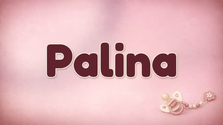 Vorname Palina auf altrosa Hintergrund
