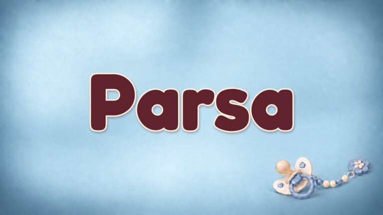 Vorname Parsa auf blauem Hintergrund