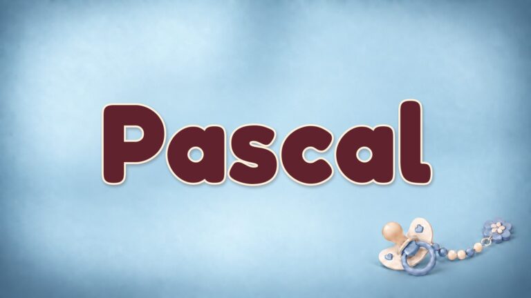 Vorname Pascal auf blauem Hintergrund