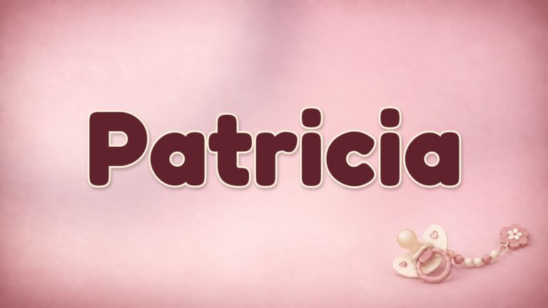 Vorname Patricia auf altrosa Hintergrund