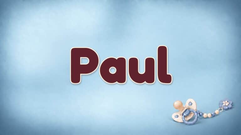 Vorname Paul auf blauem Hintergrund
