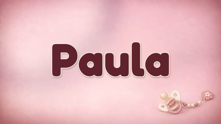 Vorname Paula auf altrosa Hintergrund