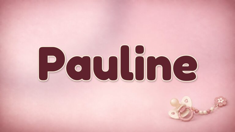 Vorname Pauline auf altrosa Hintergrund