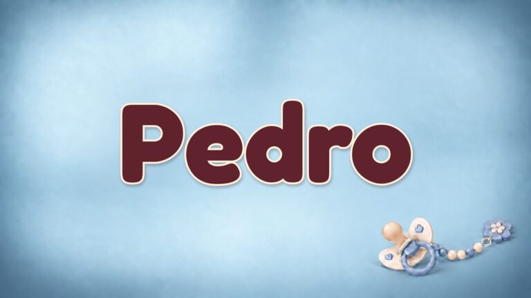 Vorname Pedro auf blauem Hintergrund