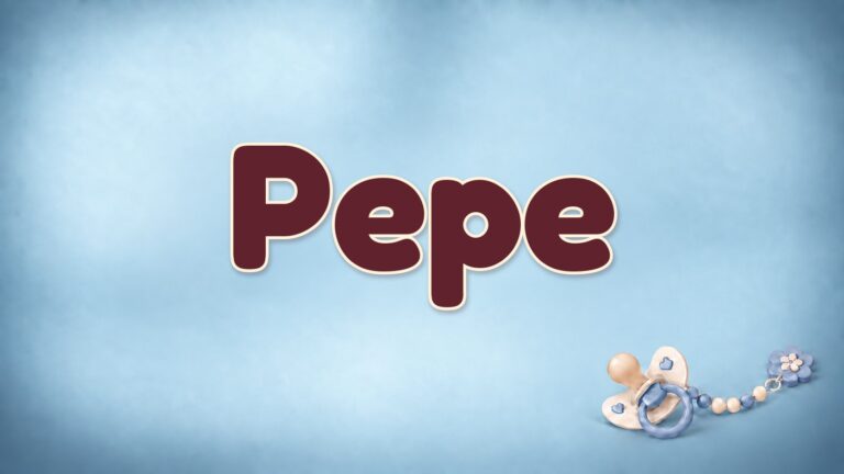 Vorname Pepe auf blauem Hintergrund