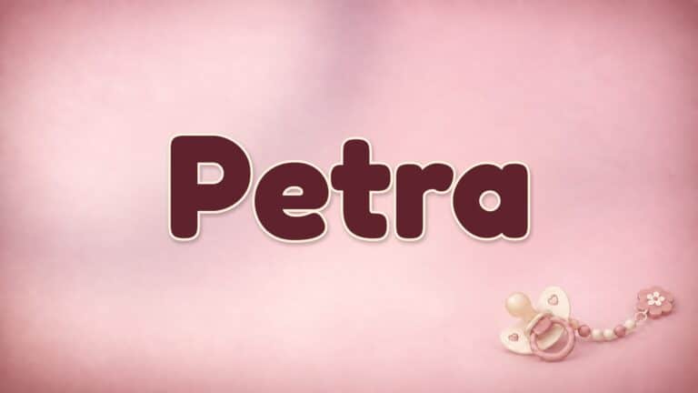 Vorname Petra auf altrosa Hintergrund