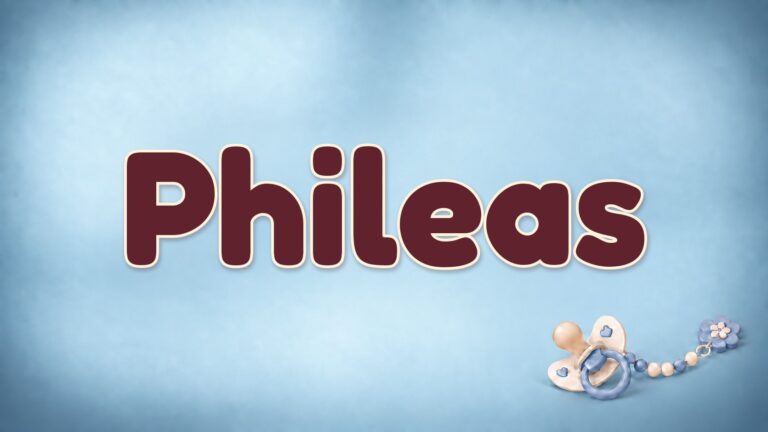 Vorname Phileas auf blauem Hintergrund