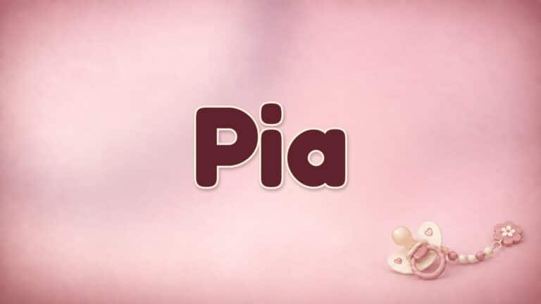 Vorname Pia auf altrosa Hintergrund