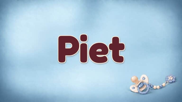 Vorname Piet auf blauem Hintergrund