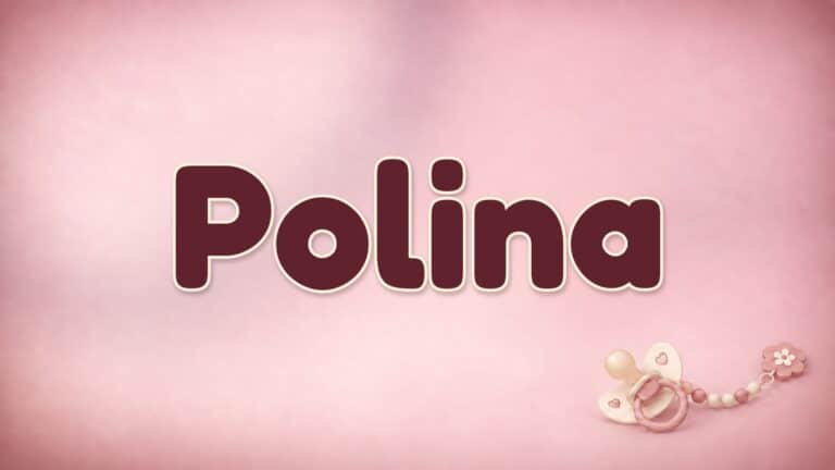 Vorname Polina auf altrosa Hintergrund