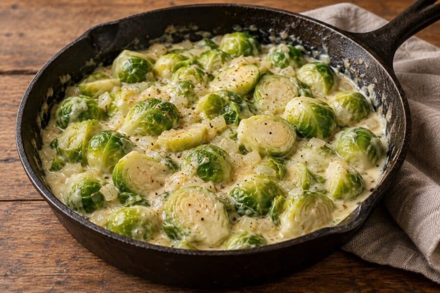 Rosenkohl mit Cremefine: Cremige Beilage in Senfsauce