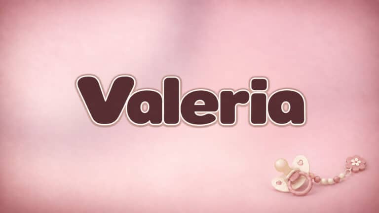 Titelbild zum Vornamen Valeria auf der Mädchenvorlage von 1-2-family.de