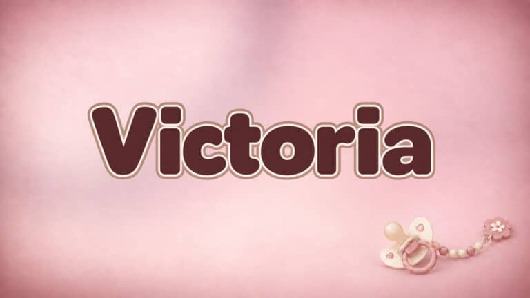 Titelbild zum Vornamen Victoria auf der Mädchenvorlage von 1-2-family.de