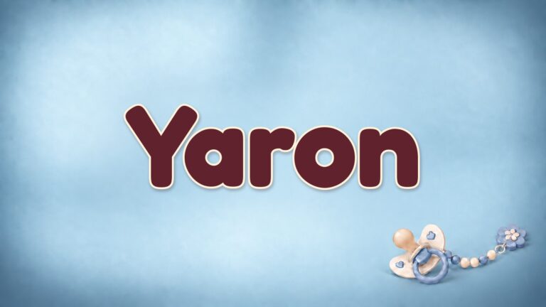 Vorname Yaron auf der Bildvorlage der Babynamenserie