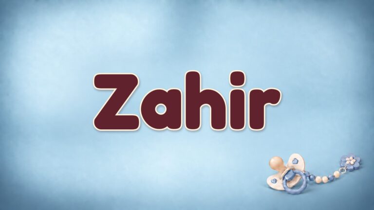 Vorname Zahir auf der Bildvorlage der Babynamenserie