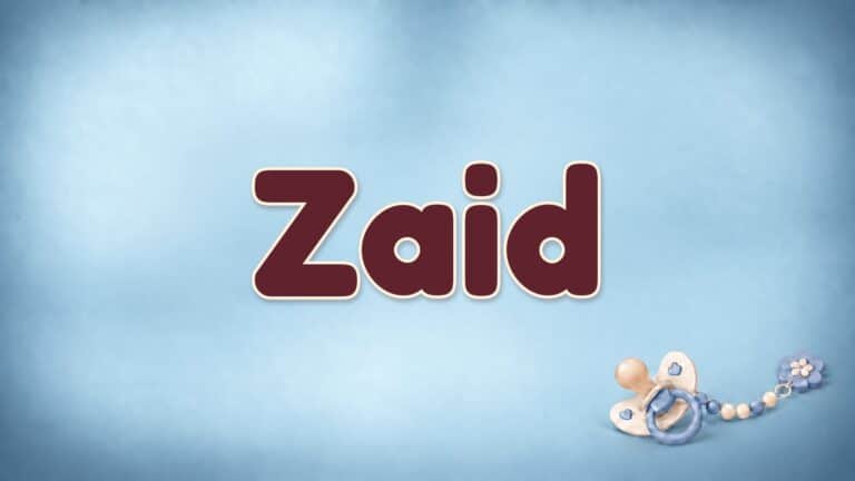 Vorname Zaid auf der Bildvorlage der Babynamenserie