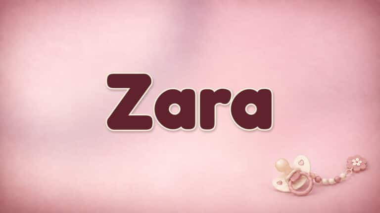 Vorname Zara auf der Bildvorlage der Babynamenserie