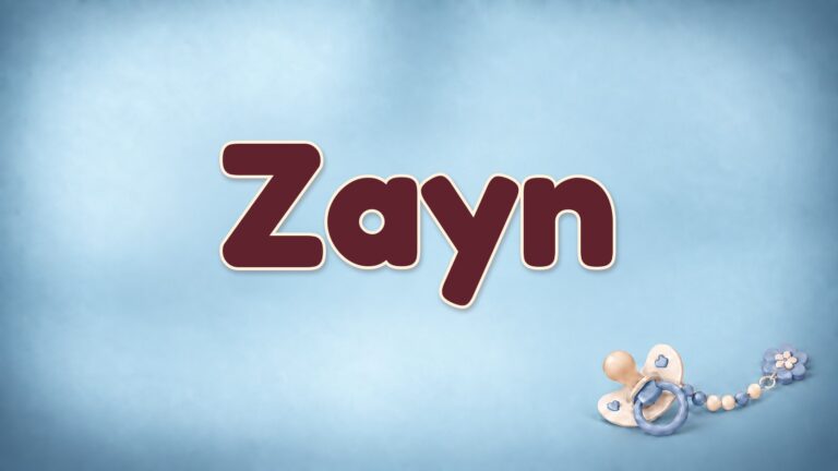 Vorname Zayn auf der Bildvorlage der Babynamenserie