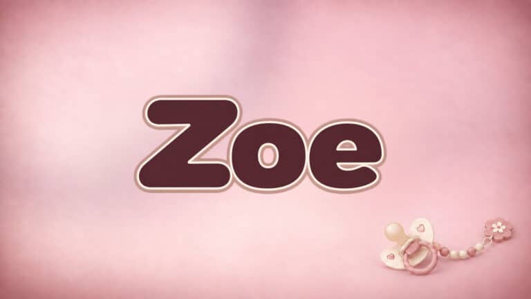 Titelbild zum Vornamen Zoe auf der Mädchenvorlage von 1-2-family.de