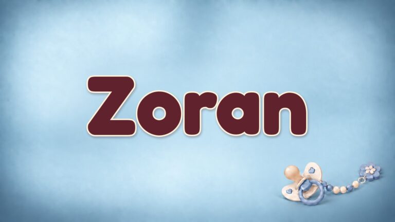 Vorname Zoran auf der Bildvorlage der Babynamenserie