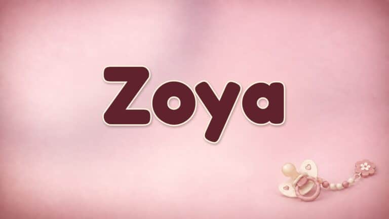 Vorname Zoya auf der Bildvorlage der Babynamenserie